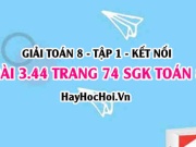 Bài 3.44 SGK Toán 8 tập 1 Kết nối tri thức